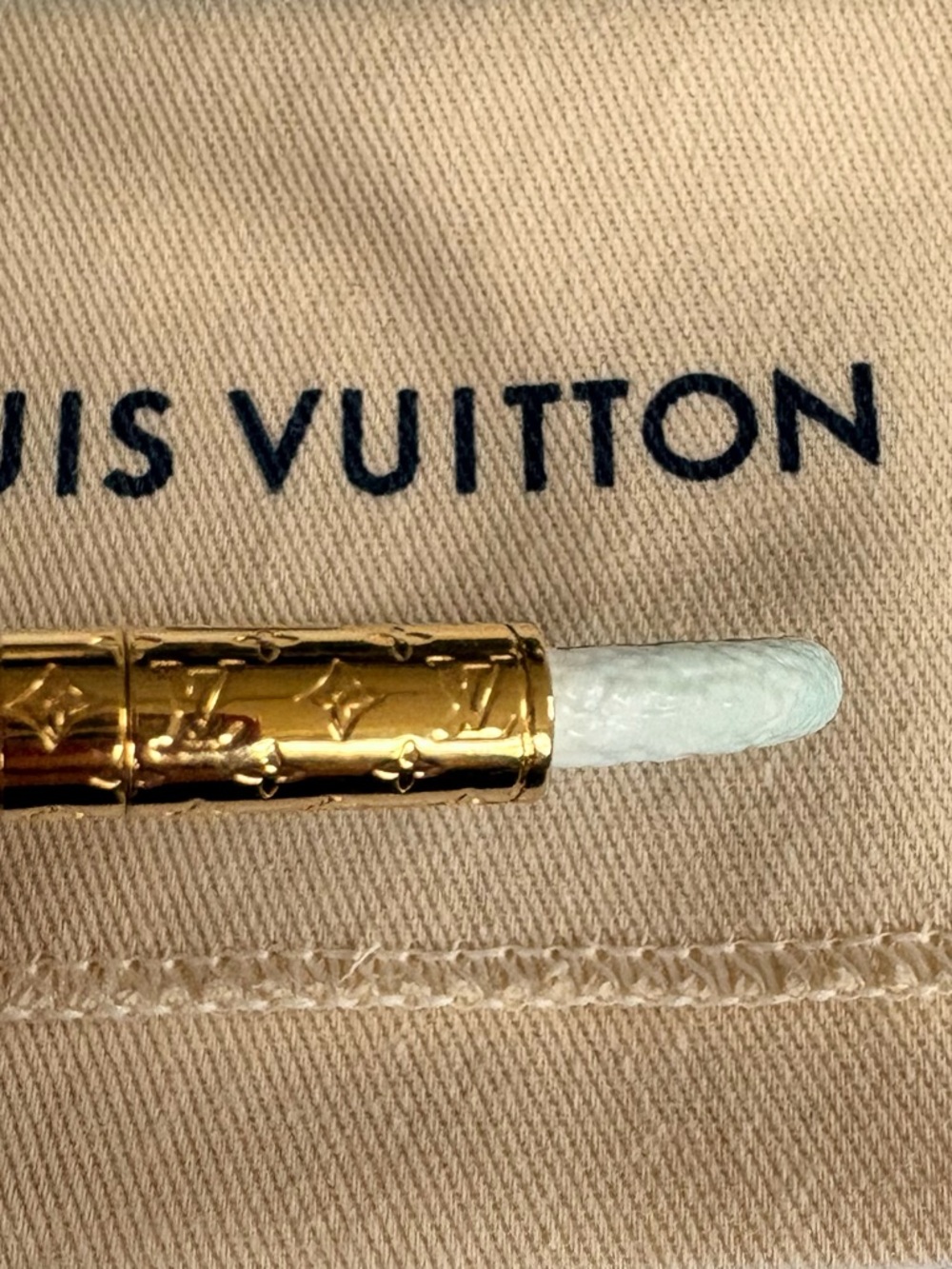 Louis Vuitton Monogram Daily Confidential Bracelet Blue & Tan with Gold Hardware - Picture 5 of 12